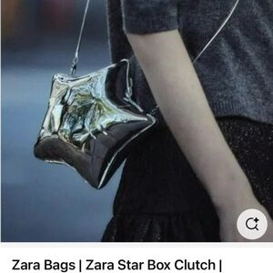 Zara Metallic Star Mylar Balloon purse